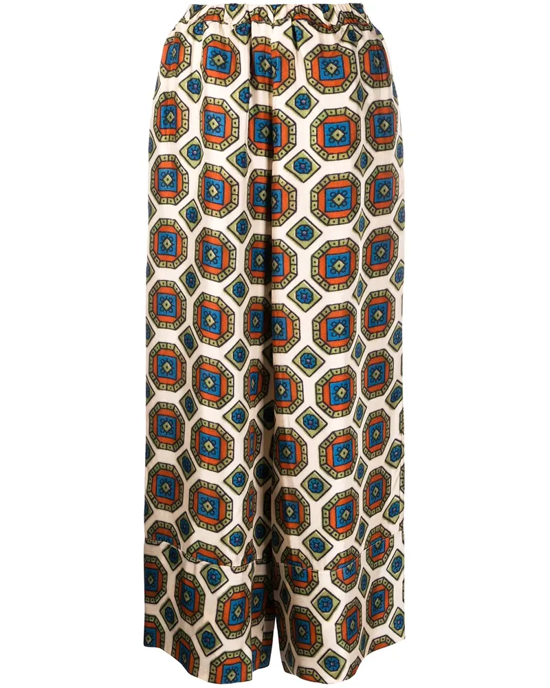Pierre-Louis Mascia Hose mit geometrischen Print - Nude Nude