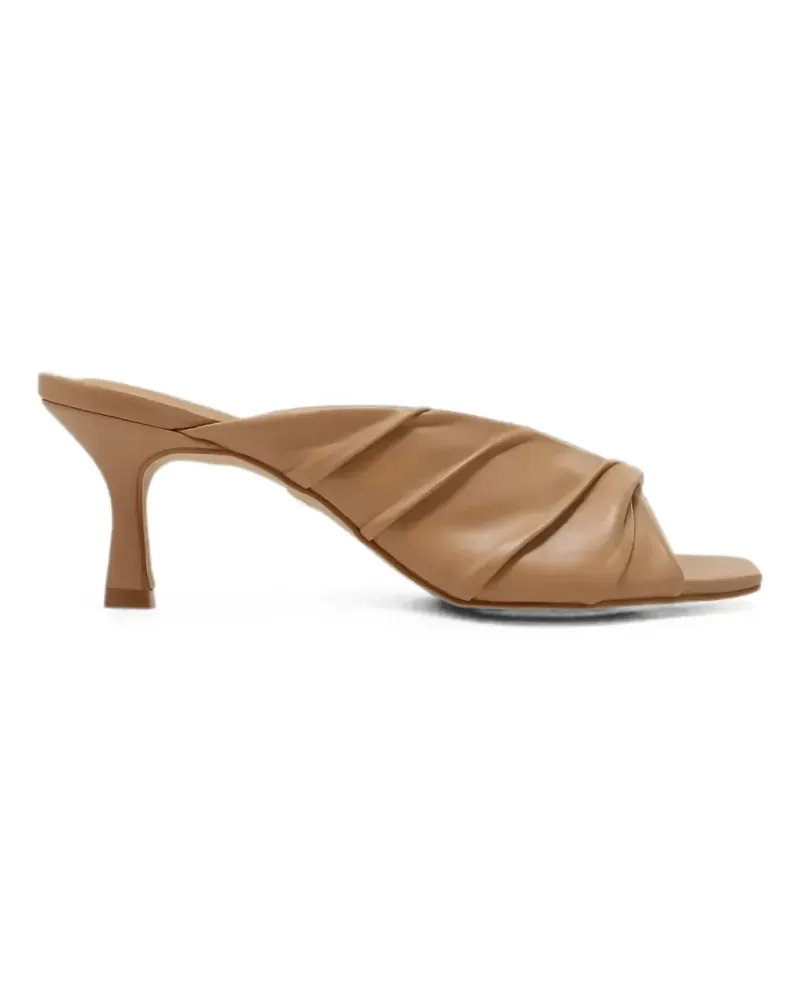 CARRANO ruched leather sandals - Nude Nude