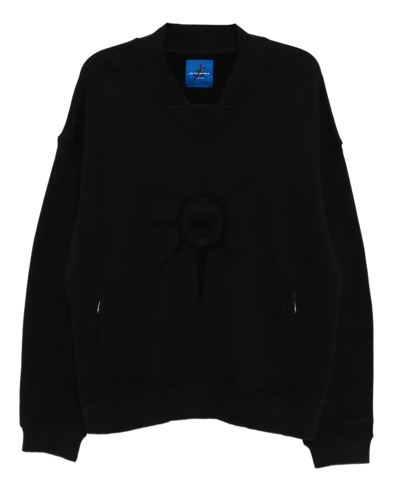 Asics Sweathshirt mit grafischer Stickerei - Schwarz Schwarz
