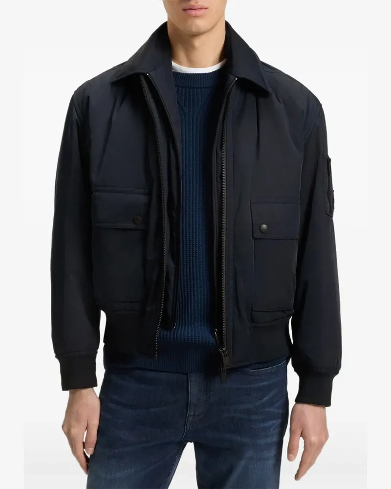 HUGO BOSS Bomberjacke mit Reißverschluss - Blau Blau