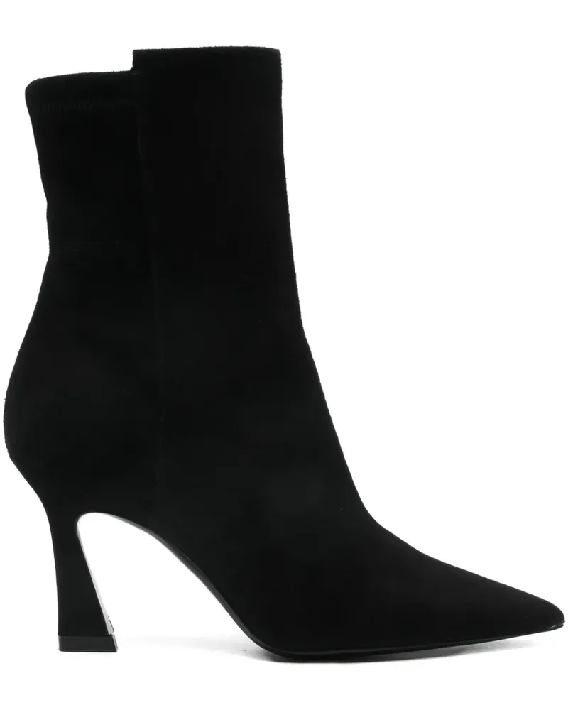 Stuart Weitzman Knöchelhohe Wildlederstiefel - Schwarz Schwarz