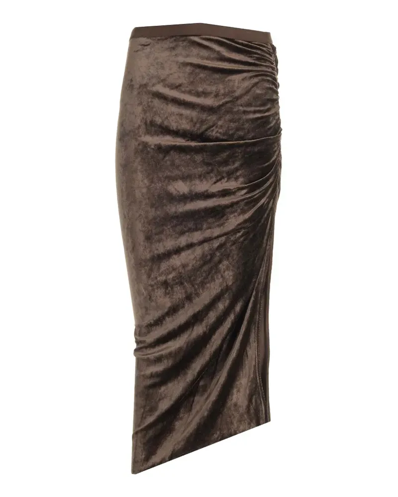 Rick Owens Lilies Svita ruched skirt - Braun Braun