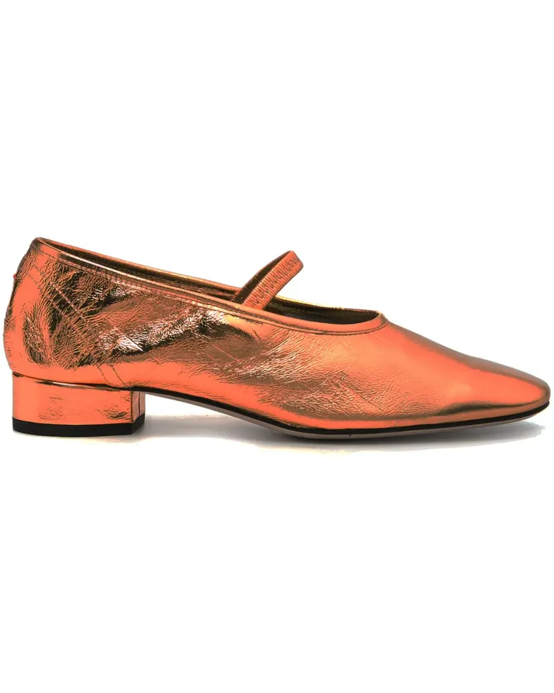 aeyde Pumps aus Leder 30mm - Gold Gold