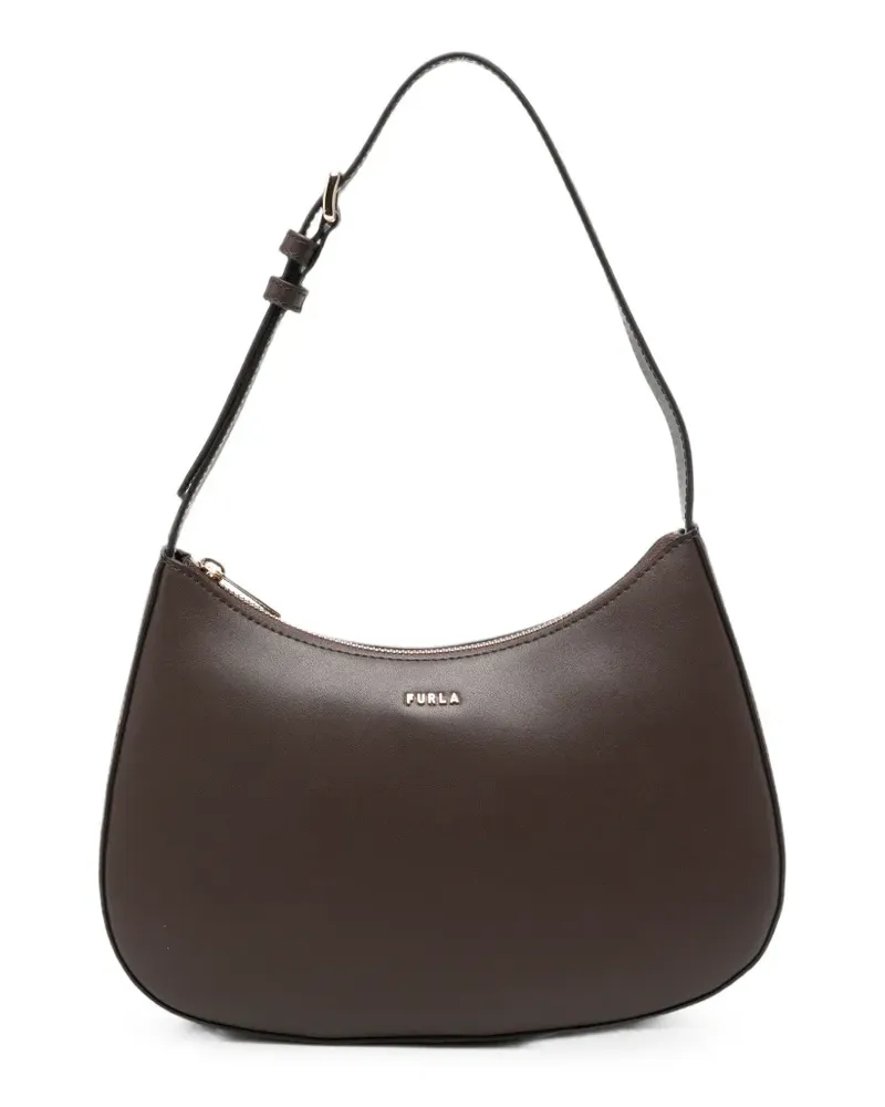Furla Schultertasche mit Logo - Braun Braun