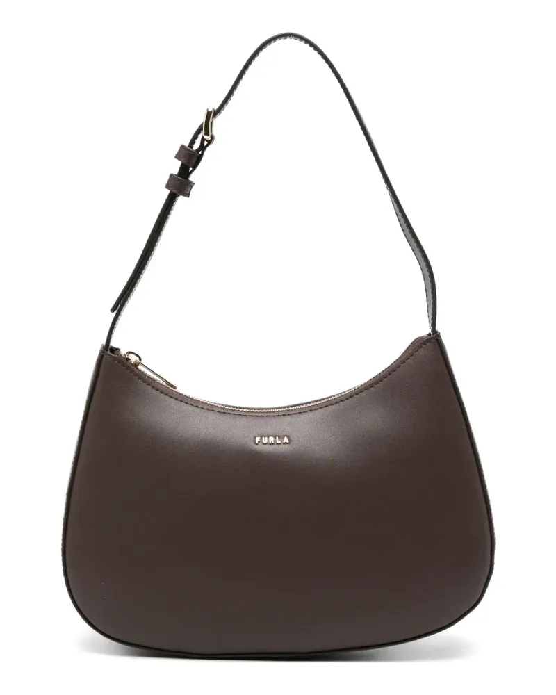 Furla Schultertasche mit Logo - Braun Braun