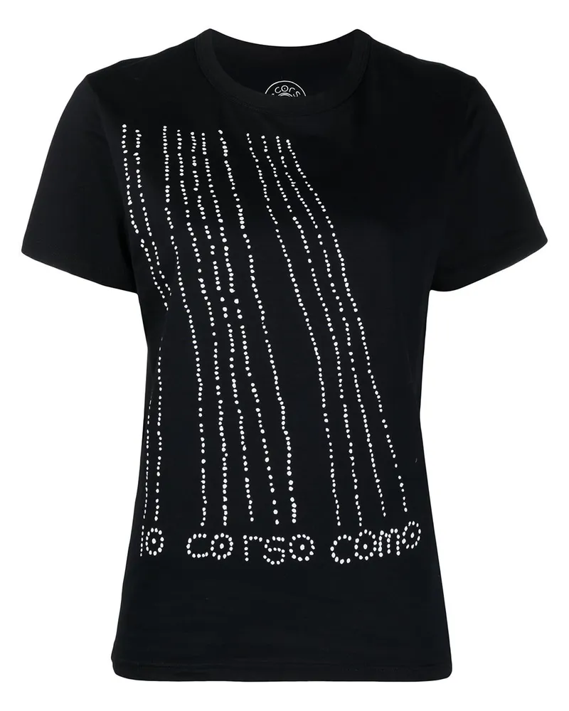 10 Corso Como T-Shirt mit grafischem Print Schwarz