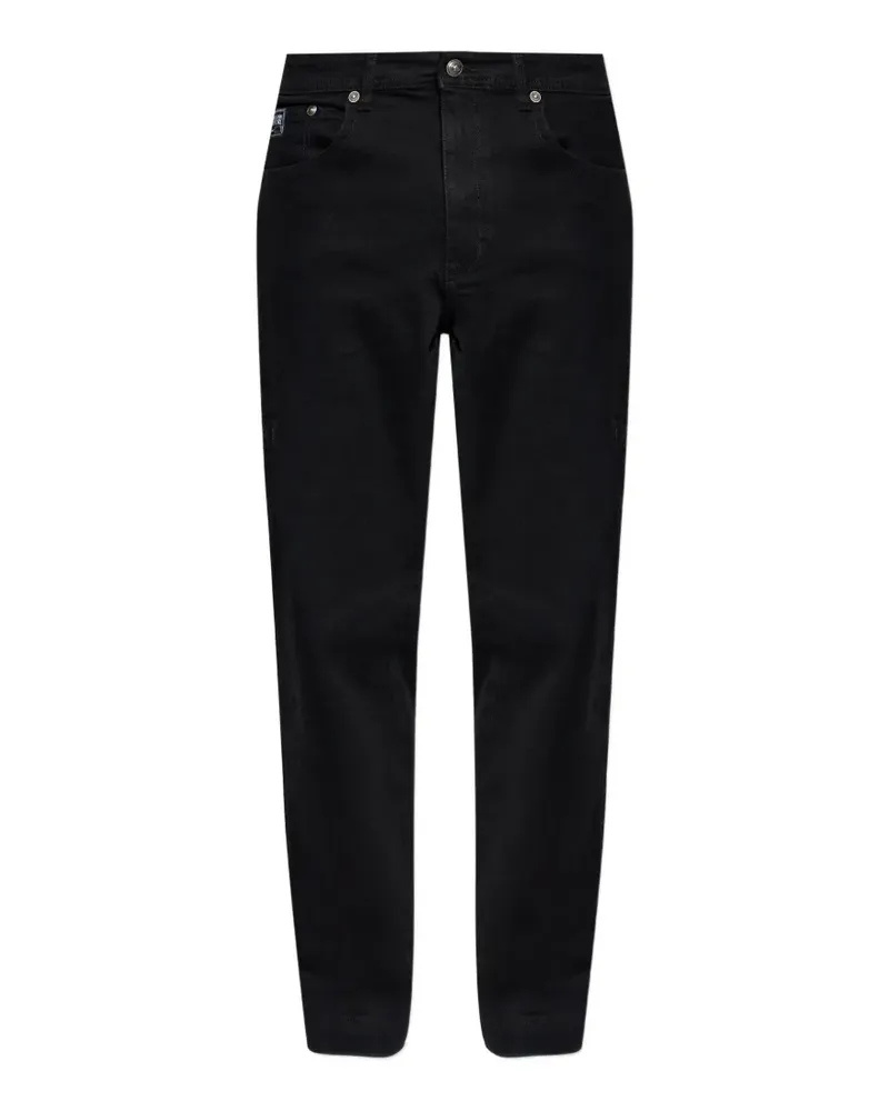 Versace Jeans logo patch denim jeans - Schwarz Schwarz