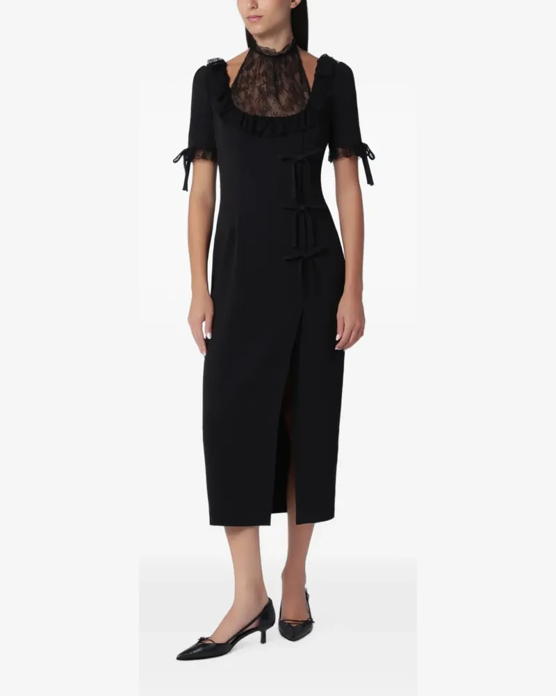 Alessandra Rich lace-trim dress - Schwarz Schwarz