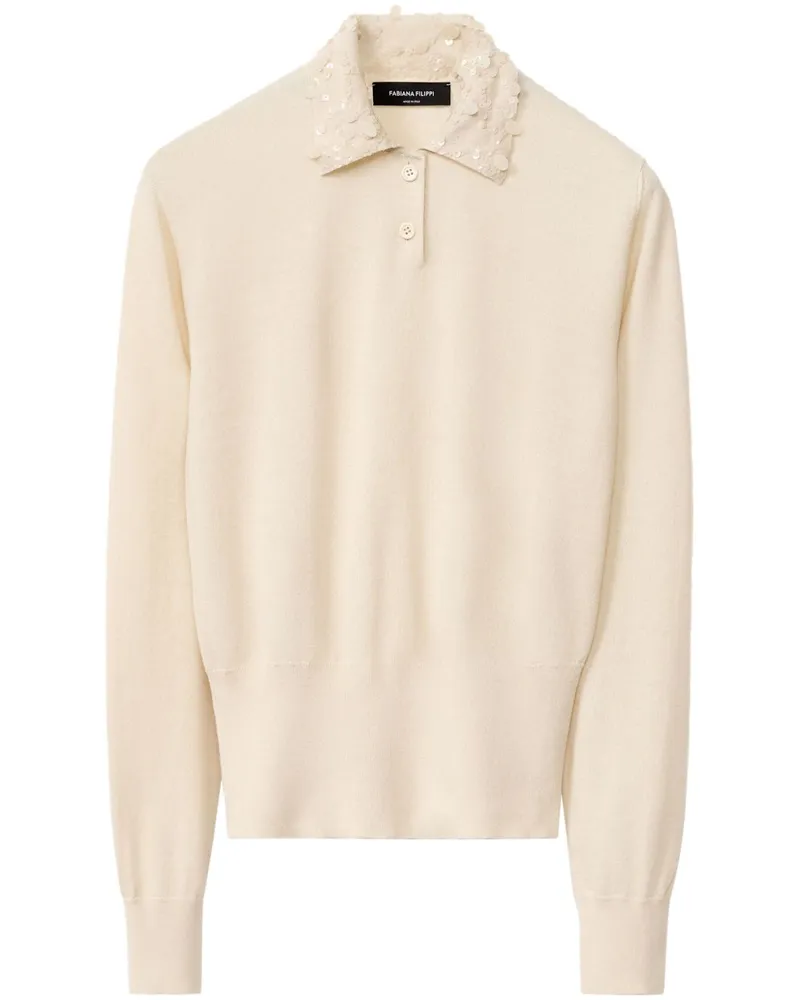 Fabiana Filippi Fein gestricktes Poloshirt - Nude Nude