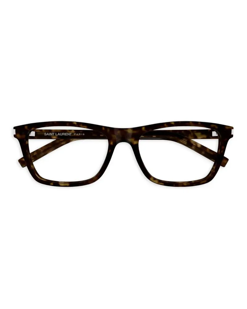 Saint Laurent havana square-frame glasses - Braun Braun