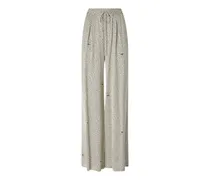 Palazzohose mit Polka Dots - Nude