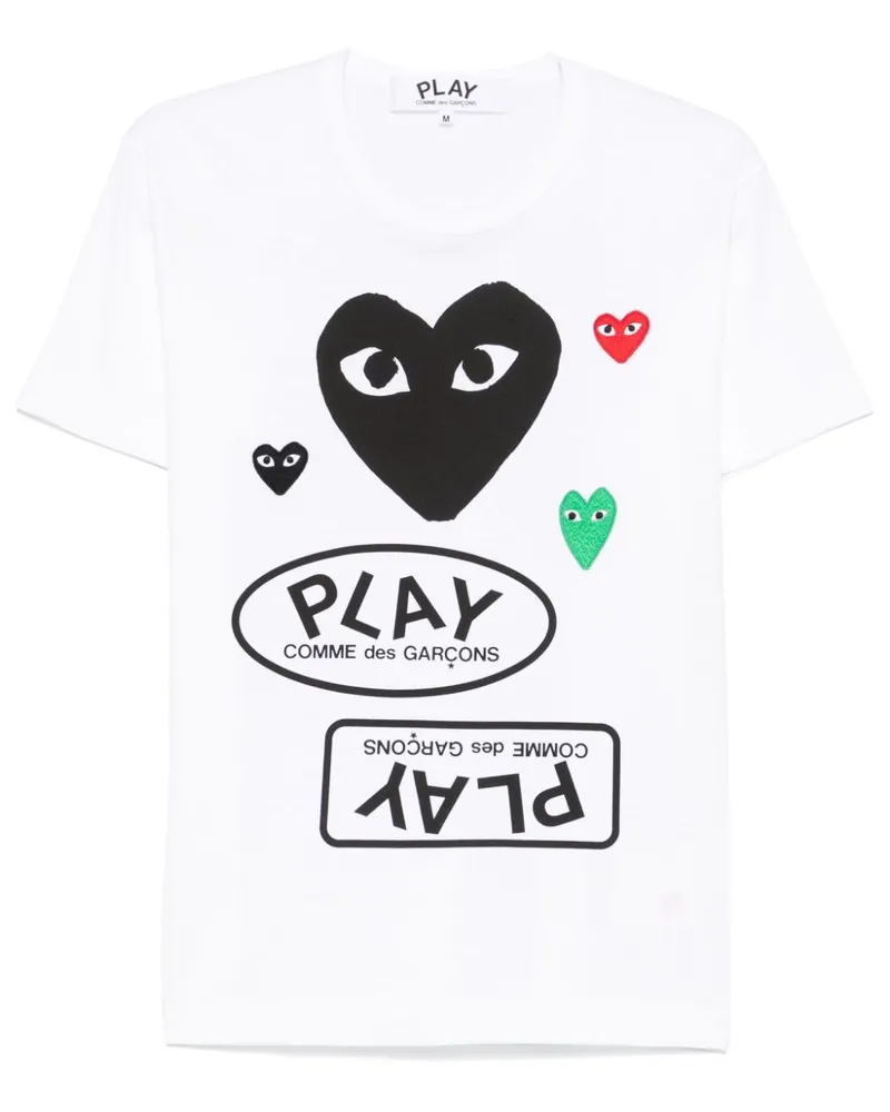 Comme des Garçons T-Shirt mit Logo-Print - Weiß Weiß