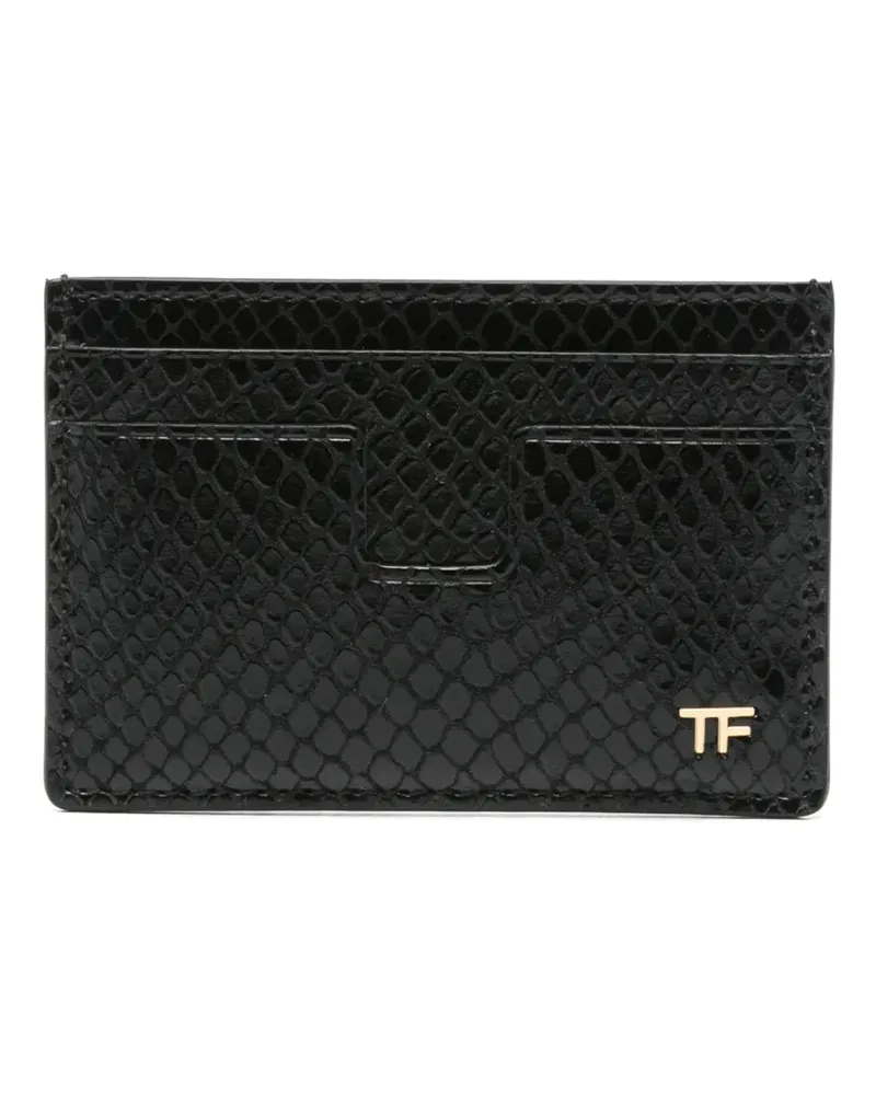 Tom Ford Kartenetui mit Python-Print - Schwarz Schwarz