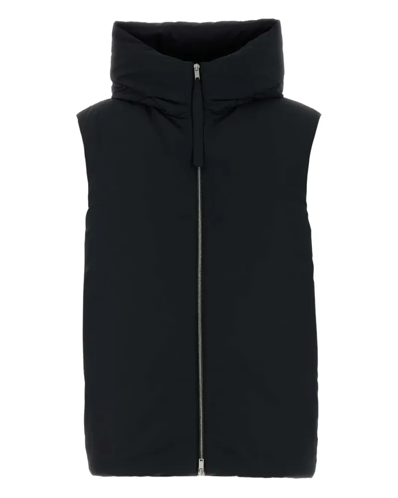 Jil Sander hooded down gilet - Schwarz Schwarz