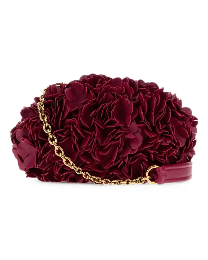Chloé Plissierte Schultertasche mit Blumenapplikation - Rot Rot