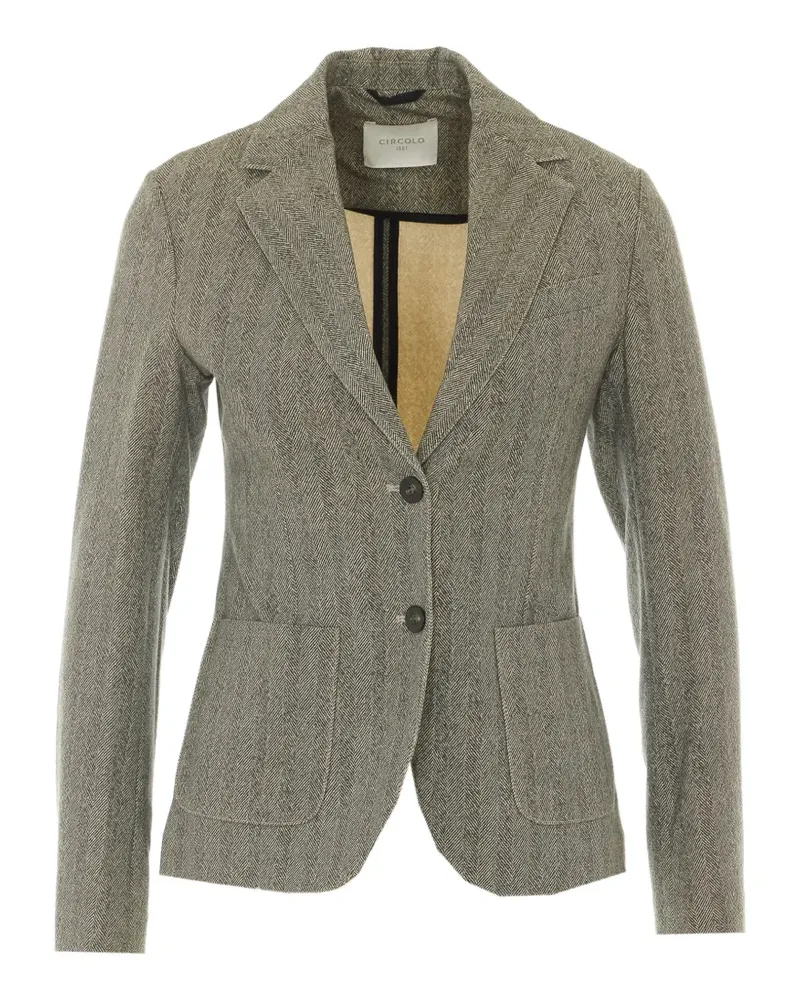 CIRCOLO 1901 Blazer mit Fischgrätenmuster - Grau Grau