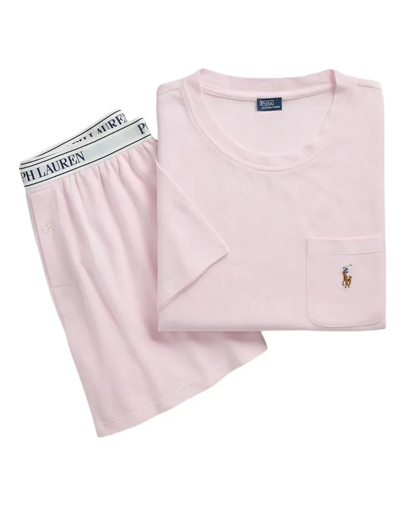 Ralph Lauren Pyjama mit Logo-Bund - Rosa Rosa