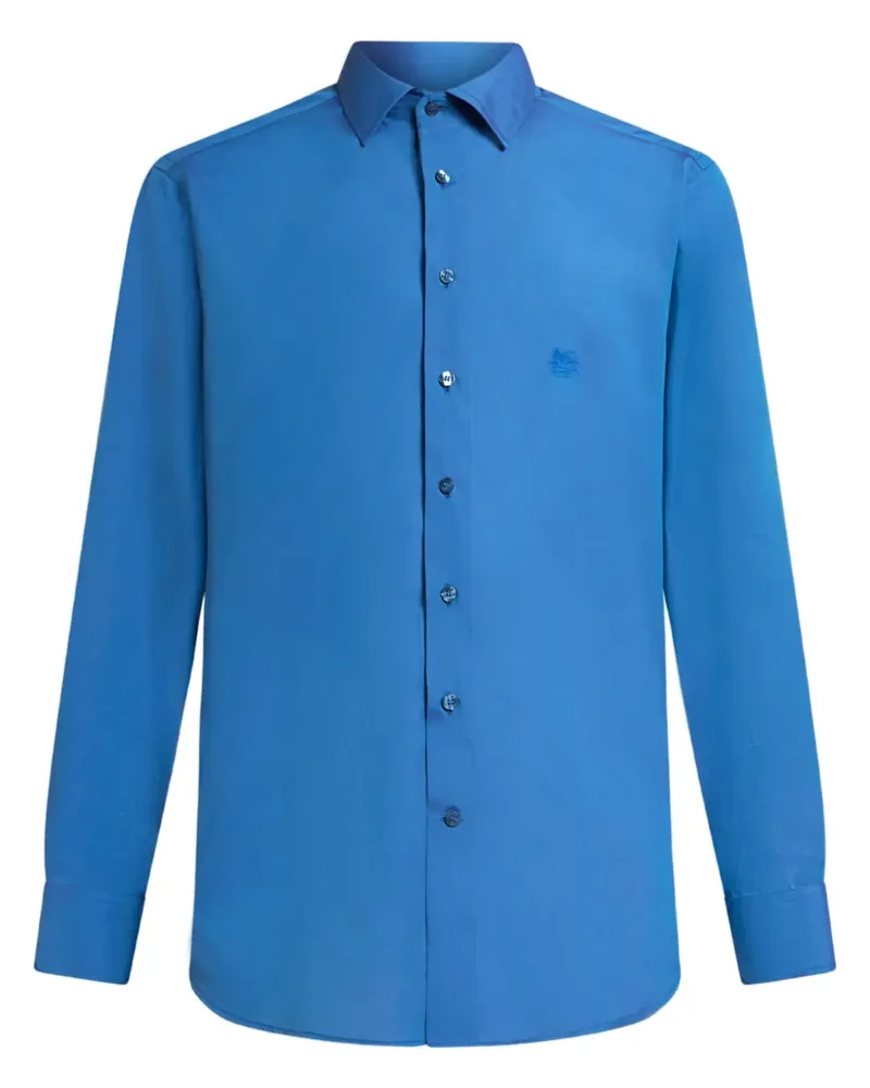 Etro Hemd mit Logo-Stickerei - Blau Blau