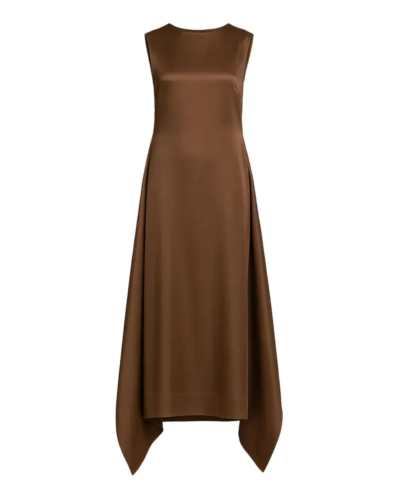 Alberta Ferretti organza boat-neck maxi dress - Braun Braun