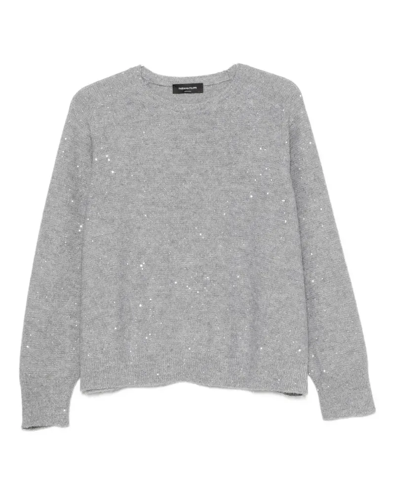 Fabiana Filippi Pullover mit Pailletten - Grau Grau