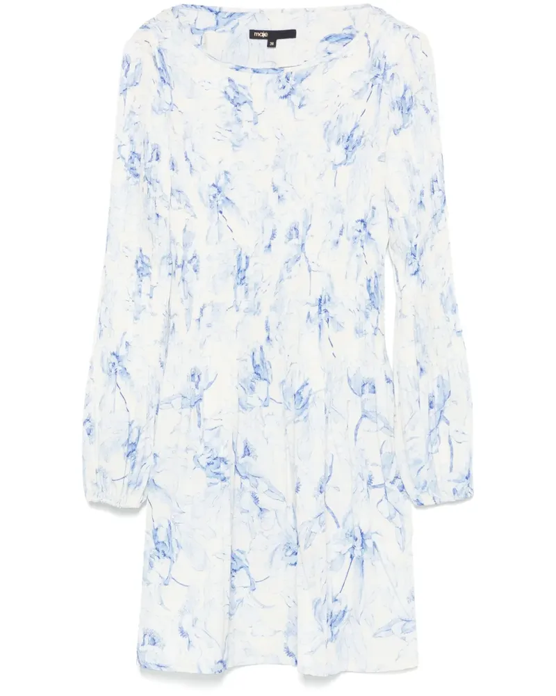 Maje Minikleid mit plissiertem Detail - Blau Blau