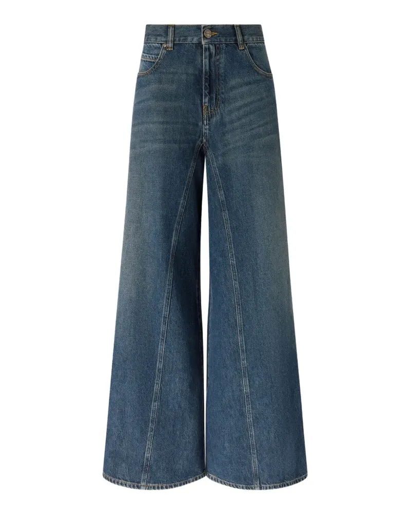 Pinko flared jeans with super wide leg - Blau Blau