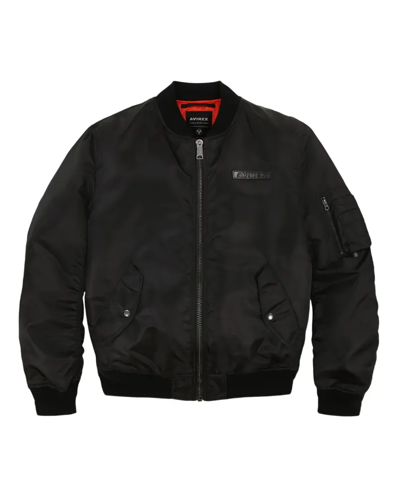 Avirex Bomberjacke mit Reißverschluss - Schwarz Schwarz