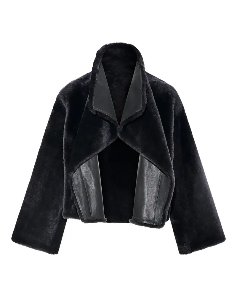 Yves Salomon Wendbare Lacon Jacke aus Shearling - Schwarz Schwarz