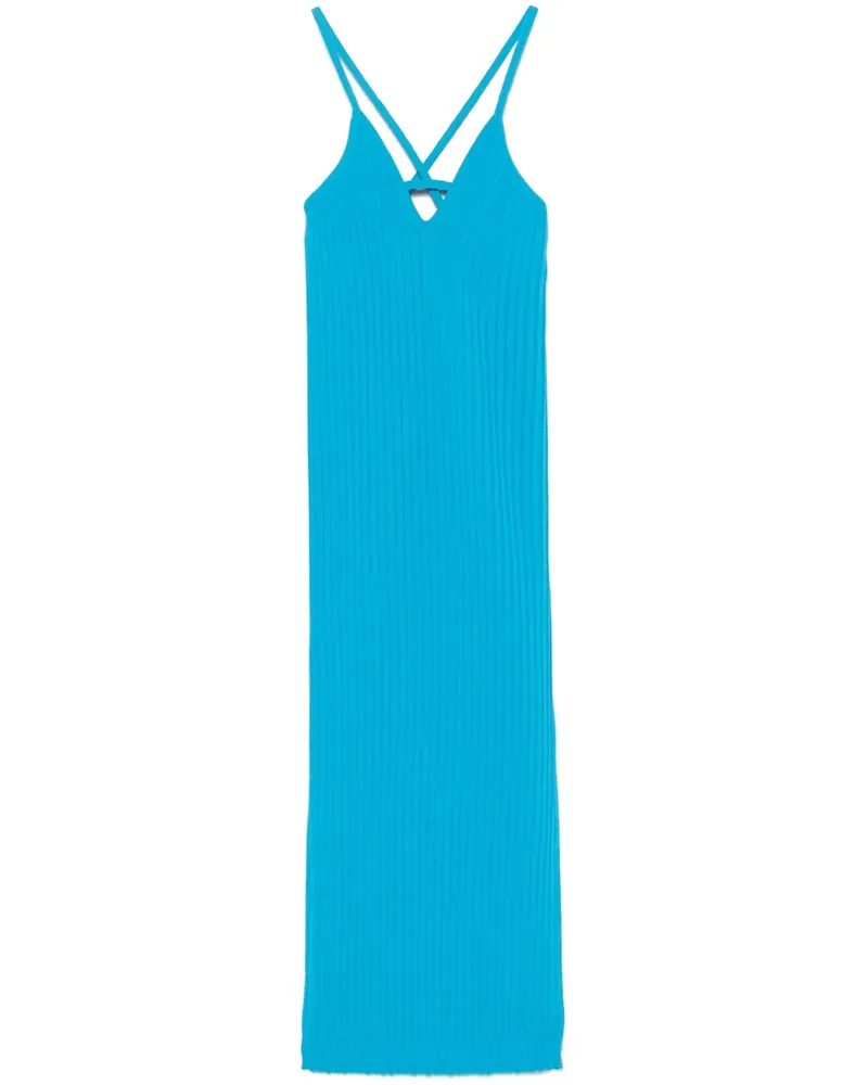 Iceberg Geripptes Midikleid - Blau Blau