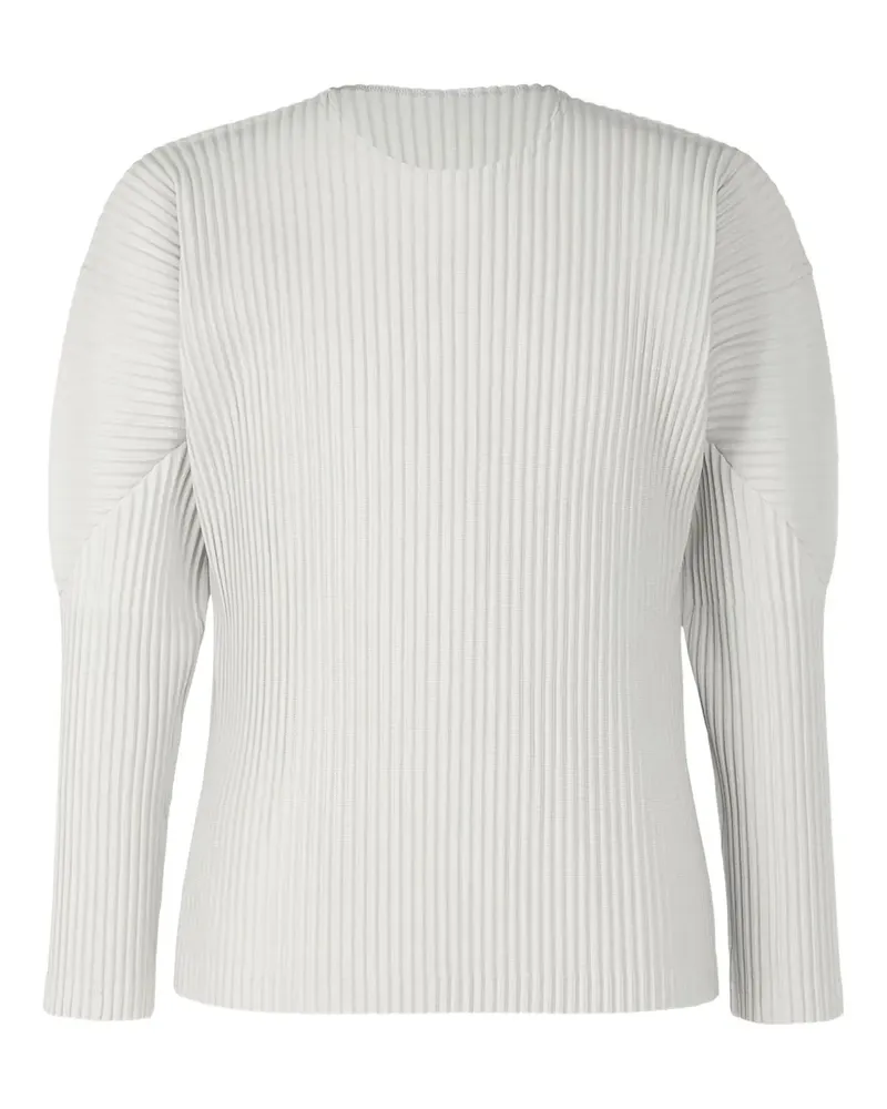 Issey Miyake T-Shirt mit Falten - Grau Grau