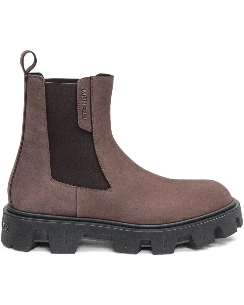 Moncler Peak City Nubuk Stiefel mit elastischen Einsätzen - Braun Braun