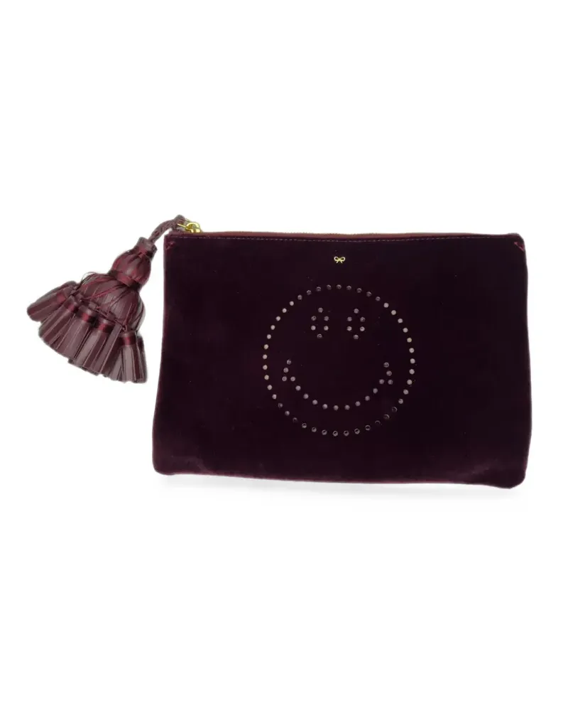 Anya Hindmarch Georgiana perforated clutch bag - Violett Violett