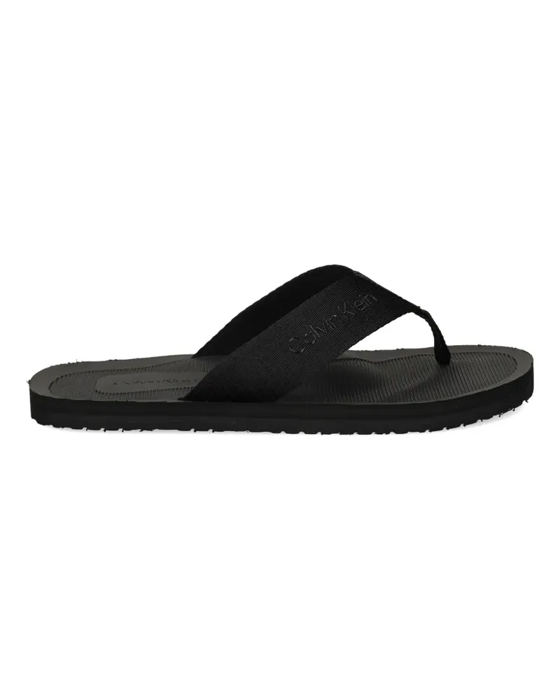 Calvin Klein logo-embossed flip-flops - Schwarz Schwarz