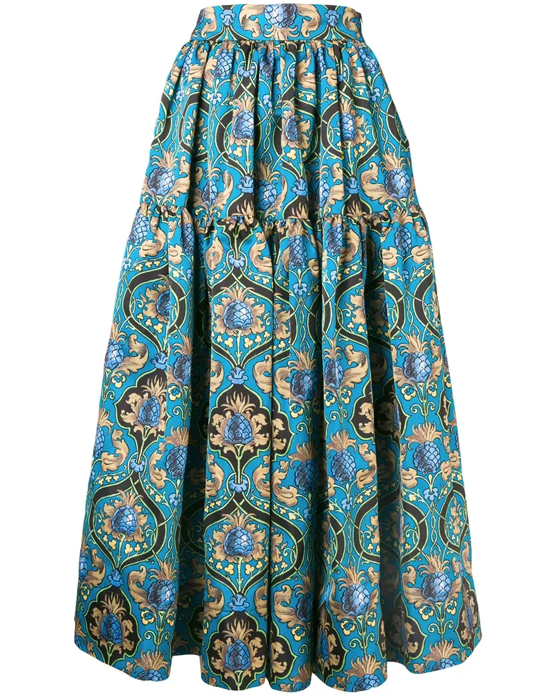 La DoubleJ Rock mit Print - Blau Blau