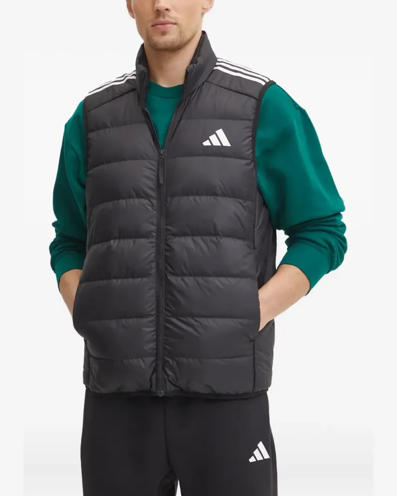 adidas Wattierte Weste mit drei Streifen - Schwarz Schwarz