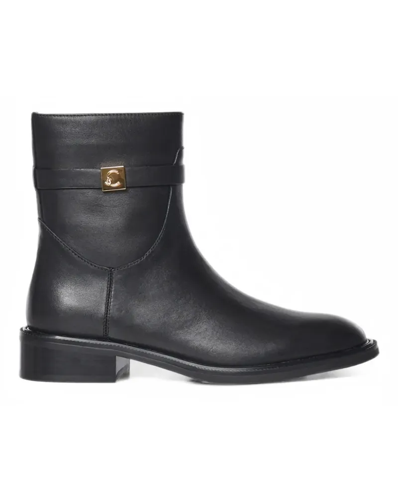 Coccinelle logo-plaque leather boots - Schwarz Schwarz
