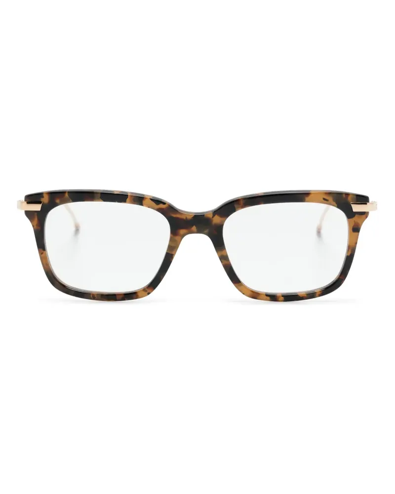 Thom Browne Eckige Brille in Schildpattoptik - Braun Braun