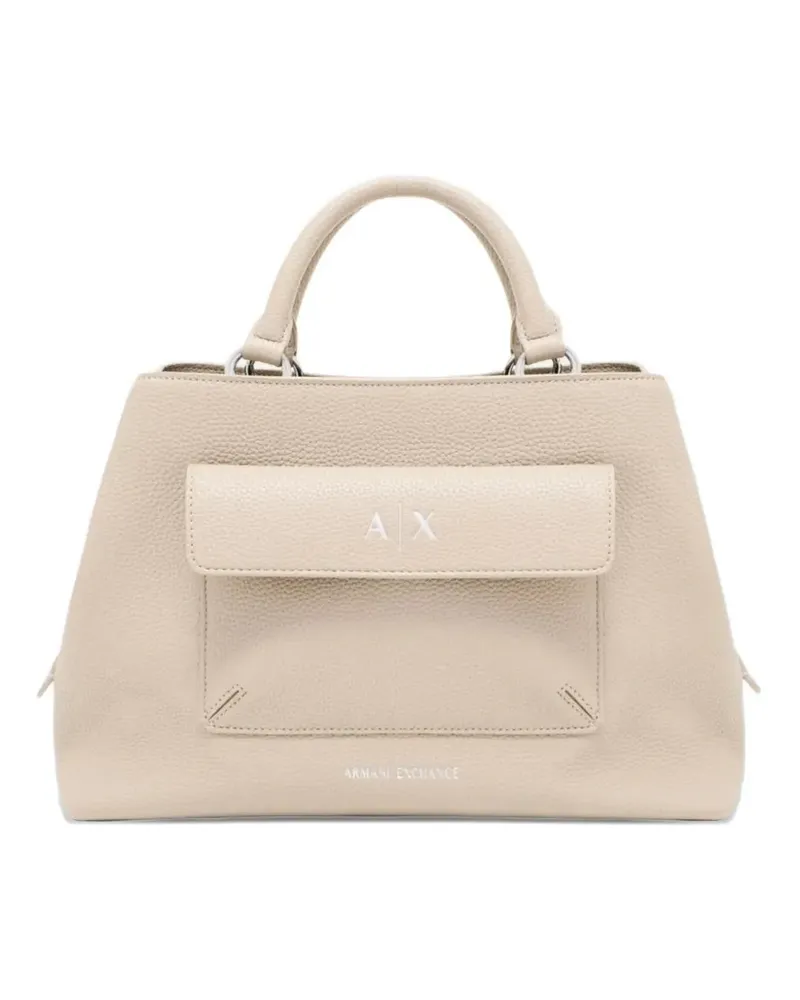 Armani Exchange logo-detail cross body bag - Nude Nude
