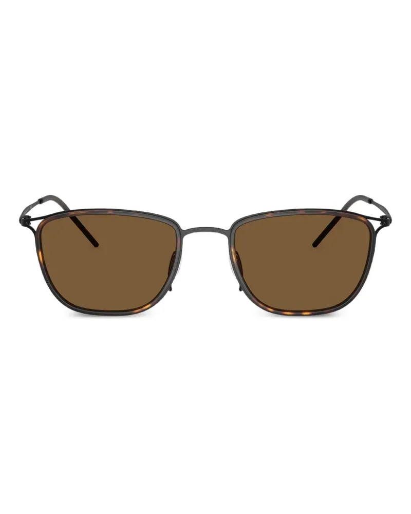 Giorgio Armani Eckige Sonnenbrille in Schildpattoptik - Braun Braun