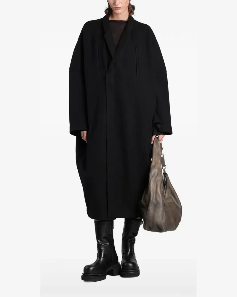 Rick Owens Oversized-Mantel mit Schalkragen - Schwarz Schwarz