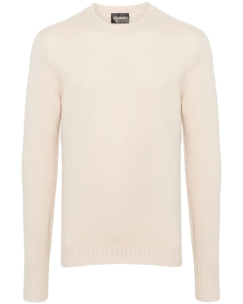 Drumohr  Kaschmirpullover mit Rundhalsausschnitt - Nude Nude