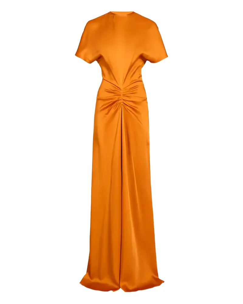 Victoria Beckham ruched maxi dress - Orange Orange