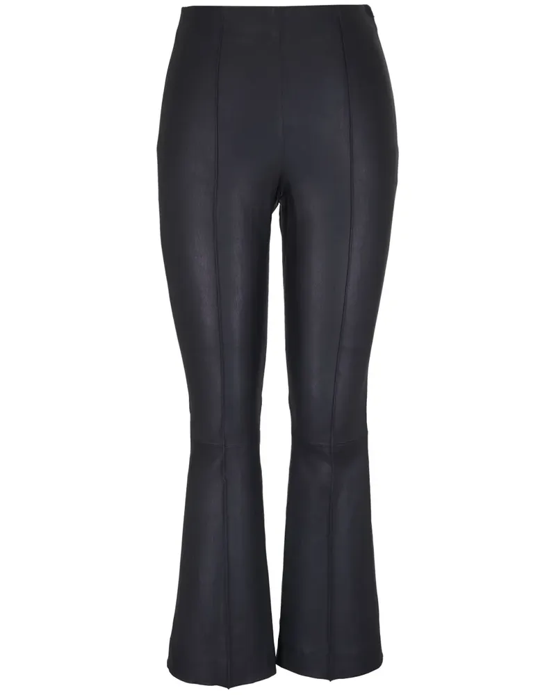 Vince Cropped-Hose aus Leder - Schwarz Schwarz
