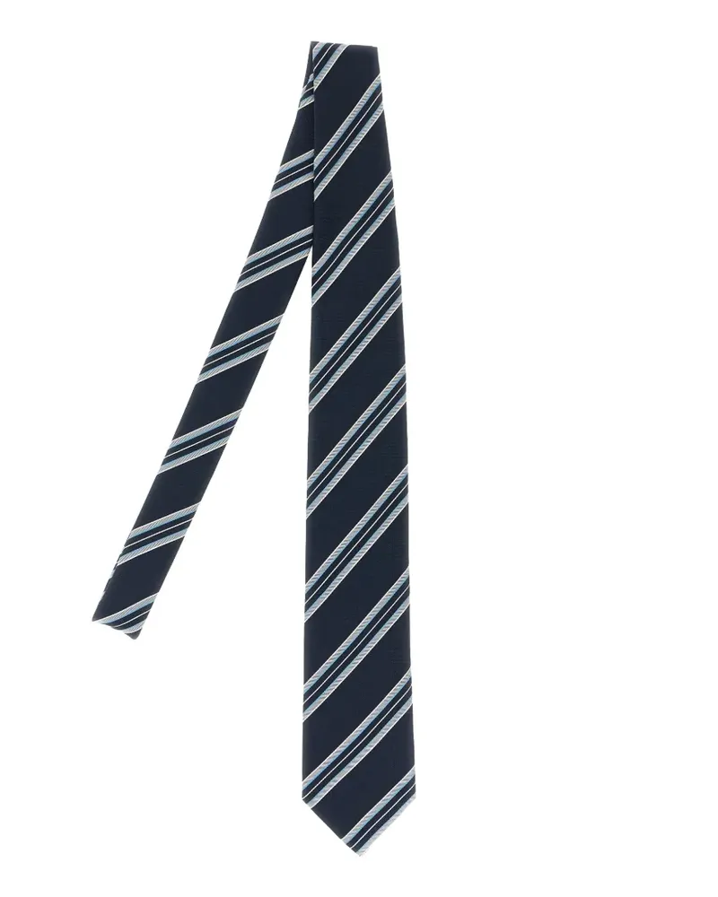 Brioni striped tie - Blau Blau
