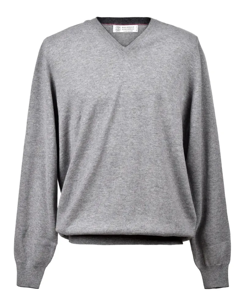 Brunello Cucinelli V-neck cashmere sweater - Grau Grau