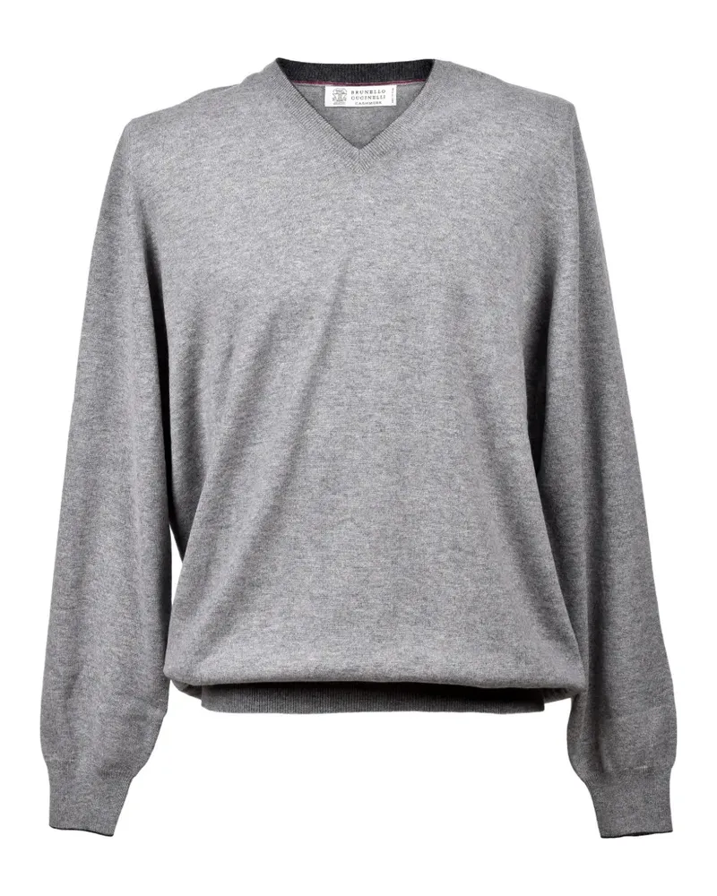 Brunello Cucinelli V-neck cashmere sweater - Grau Grau