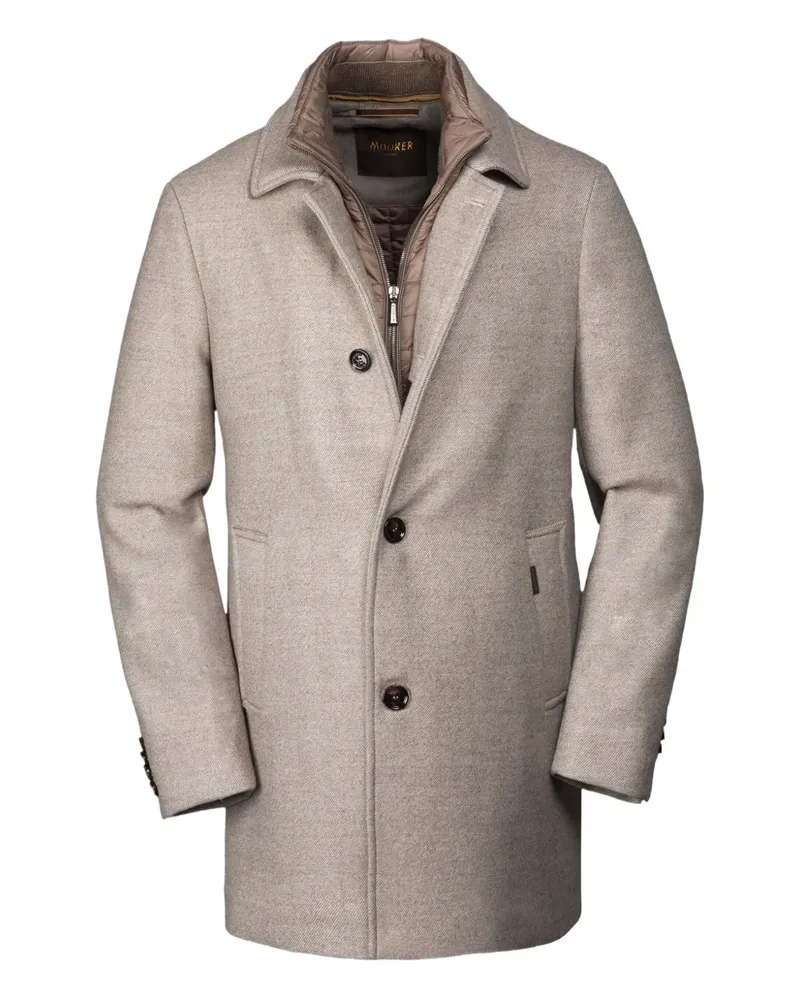 MOORER MONFERRATO-LP buttoned coat - Nude Nude