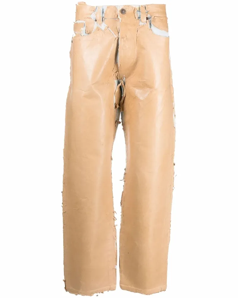 Diesel 2010-FS1 Jeans in Distressed-Optik - Braun Braun
