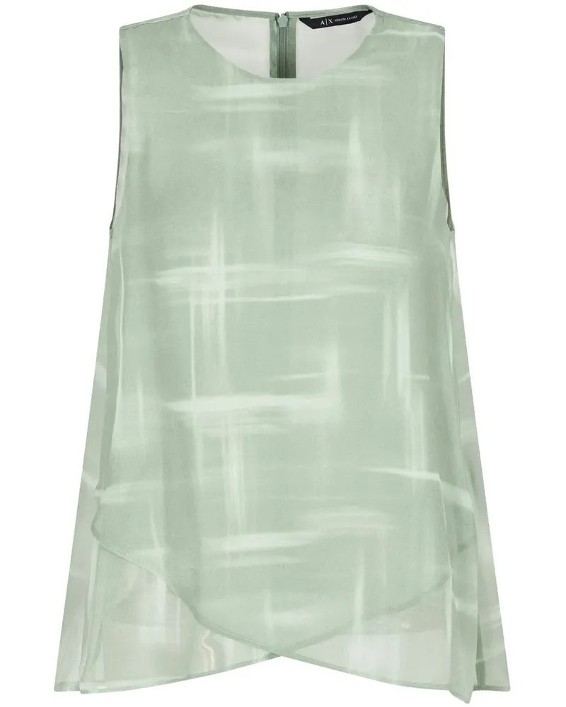 Armani Exchange Bluse mit abstraktem Print - Grün Grün