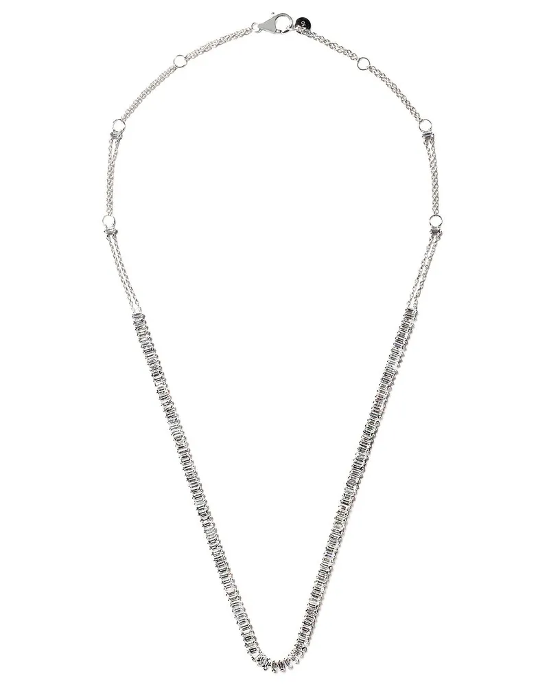Alinka 18kt 'Aurora' Weißgoldhalskette - Silber Silber